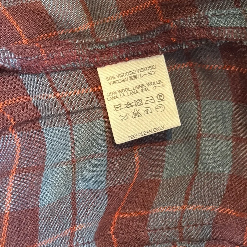 Free people aubergine flannel size S viscose/wool - Picture 5 of 5